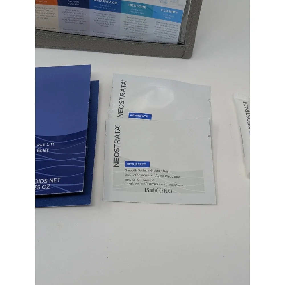 Neostrata Skincare Sampler & Pouch Enlighten Defend Firming‎ Resurface Clarify